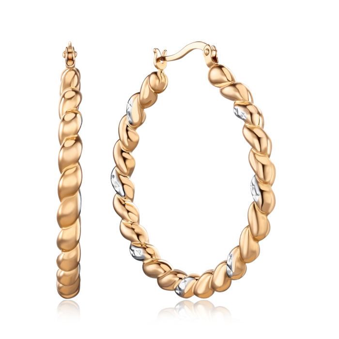 Золоті сережки-конго. Артикул P-229-E/01