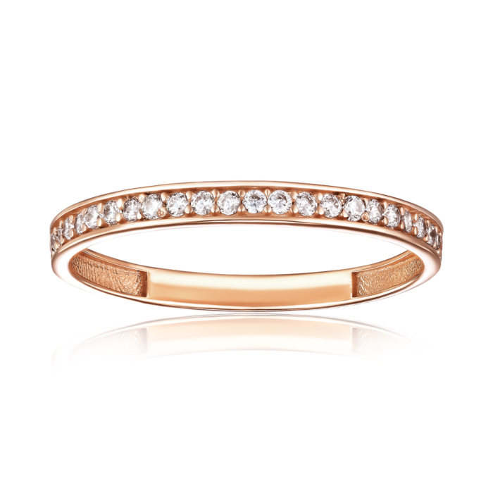 Золотое кольцо с фианитами. Артикул P-280-R/01/1