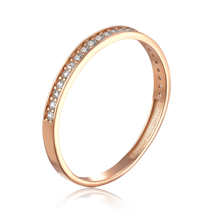 Золотое кольцо с фианитами. Артикул P-280-R/01/1