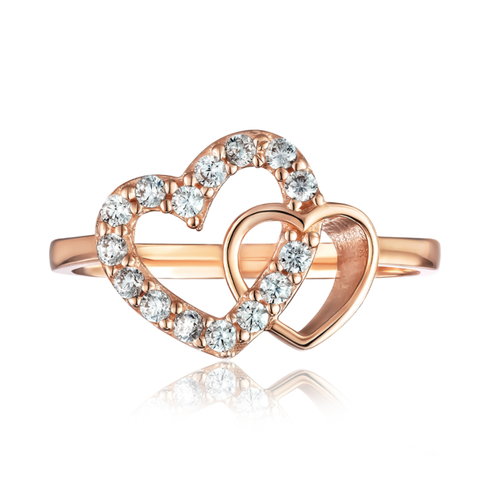 Золотое кольцо с фианитами. Артикул P-281-R/01/1