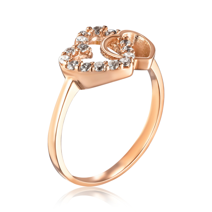 Золотое кольцо с фианитами. Артикул P-281-R/01/1