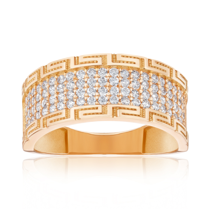 Золотое кольцо с фианитами P-2865-R/01/1