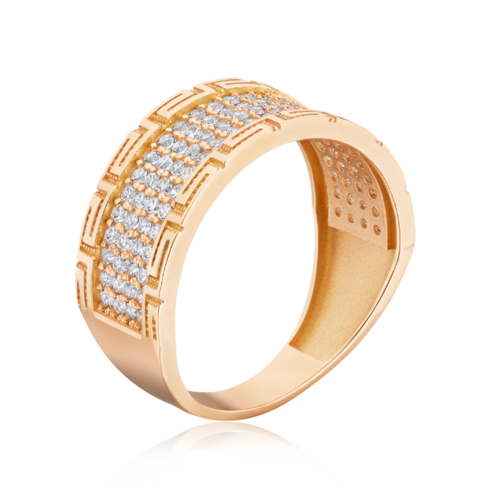 Золотое кольцо с фианитами P-2865-R/01/1