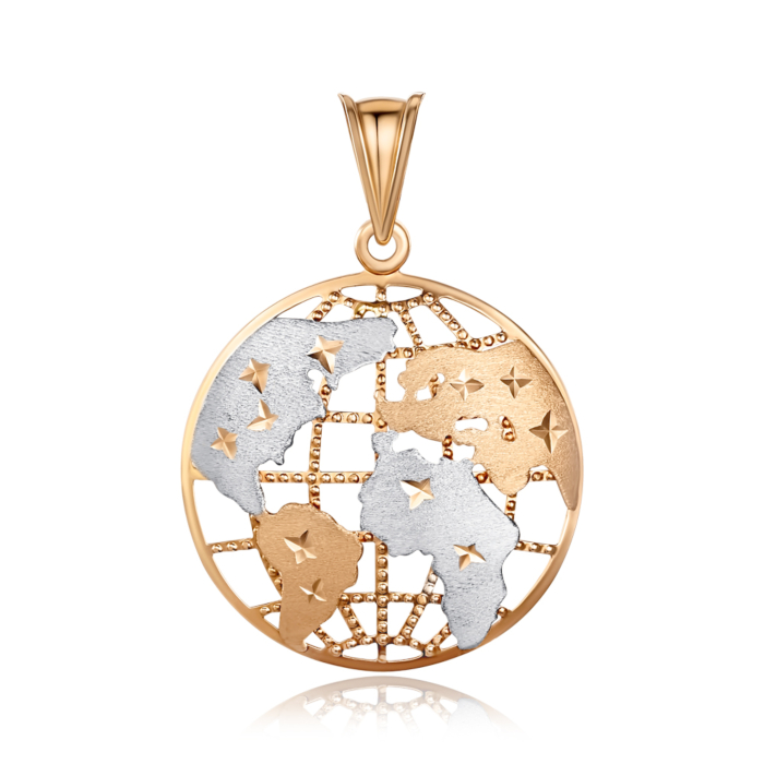 Золота підвіска з алмазною гранню P-288-P/01