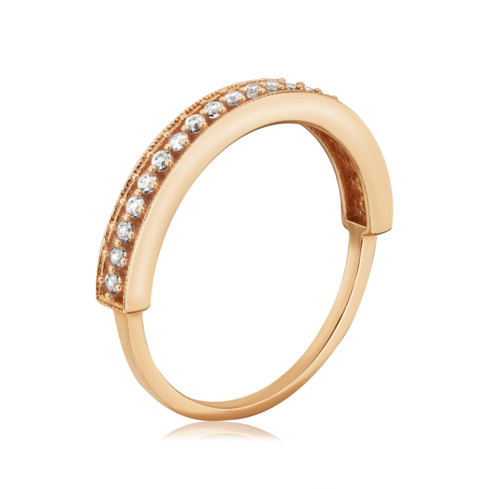 Золота каблучка з фіанітами. Артикул P-2949-R/01/1