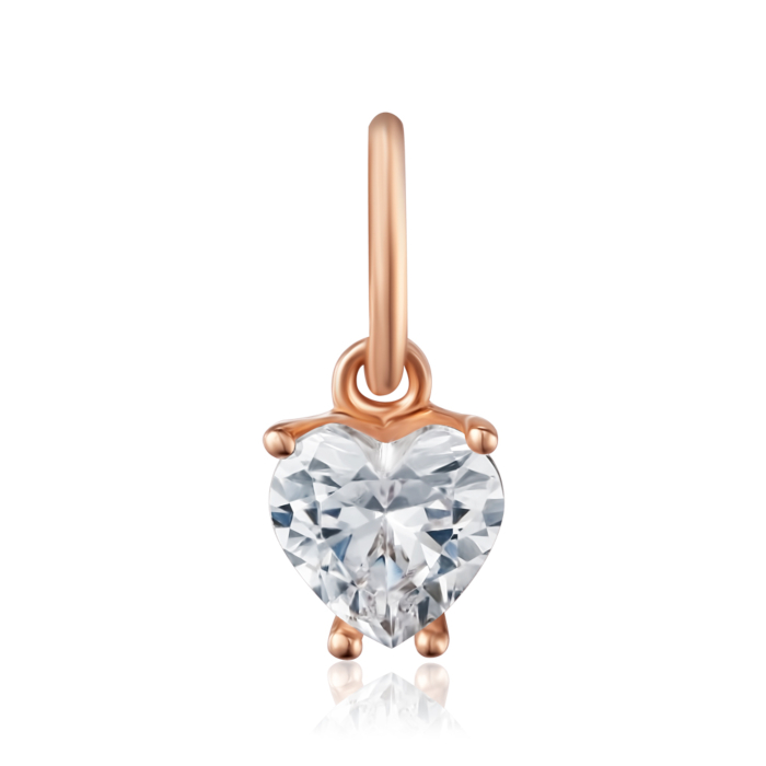 Золота підвіска з фіанітом. Артикул P-2955-P/01/1