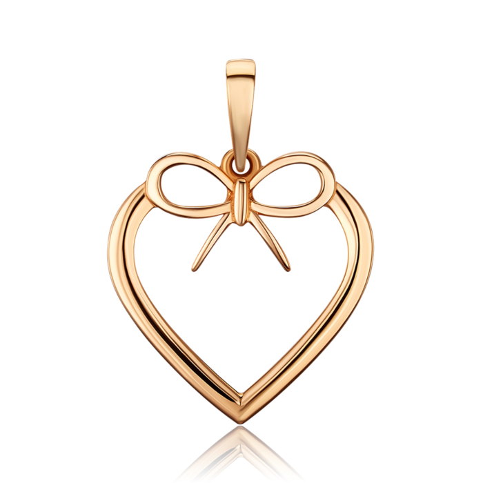 Золота підвіска "Серце" без вставки P-318-P/01