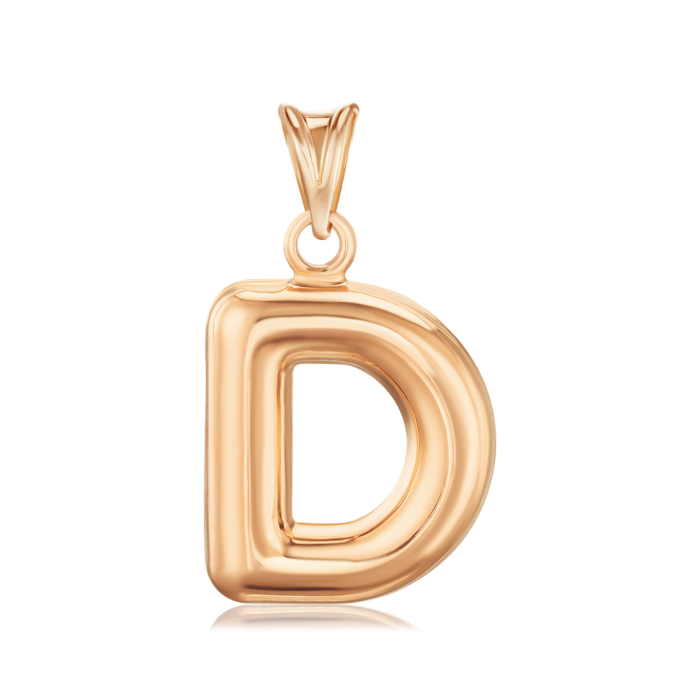 Золота підвіска-літера "D" без вставки P-333-P/01