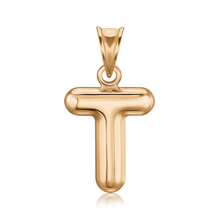 Золота підвіска-літера T без вставки P-335-P/01