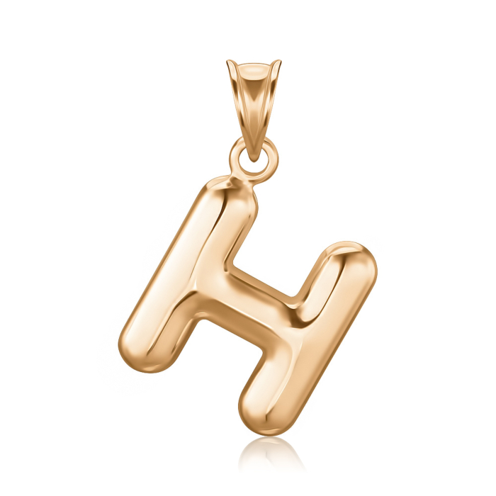 Золота підвіска-літера H без вставки P-339-P/01