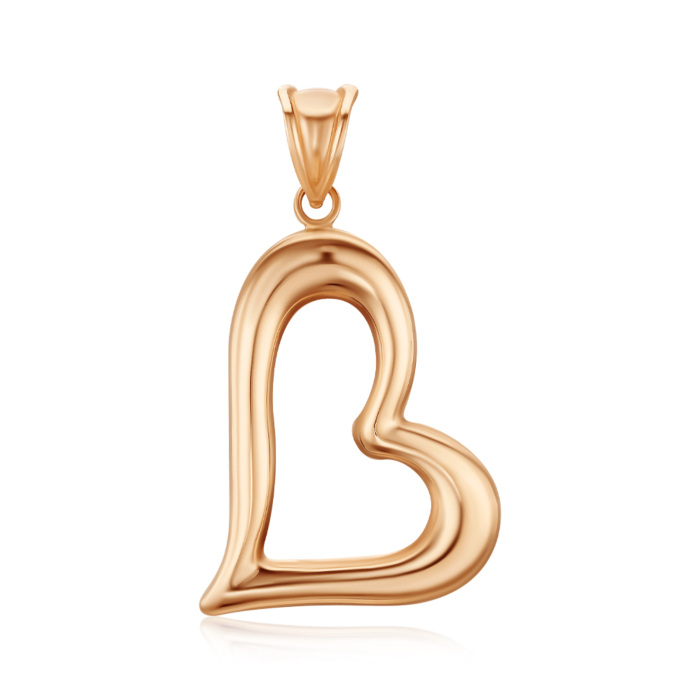 Золота підвіска "Серце" без вставки P-4203-P/01