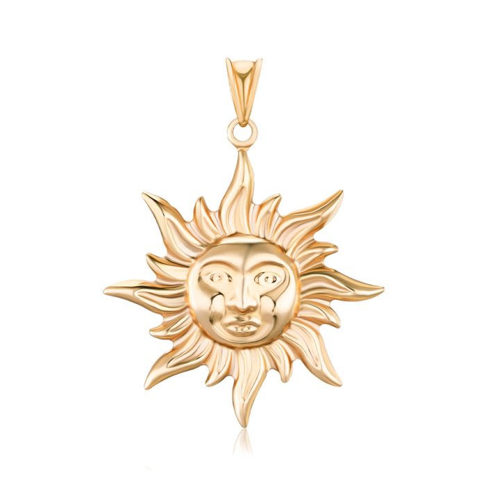 Золота підвіска-оберіг "Сонце" без вставки P-4210-P/01