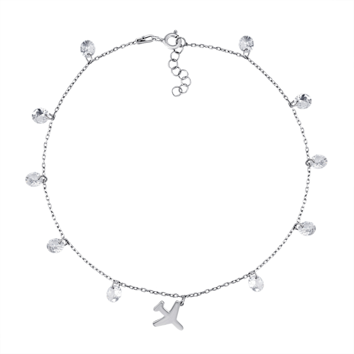 Срібний браслет з фіанітами. Артикул P-4233-B/12/1