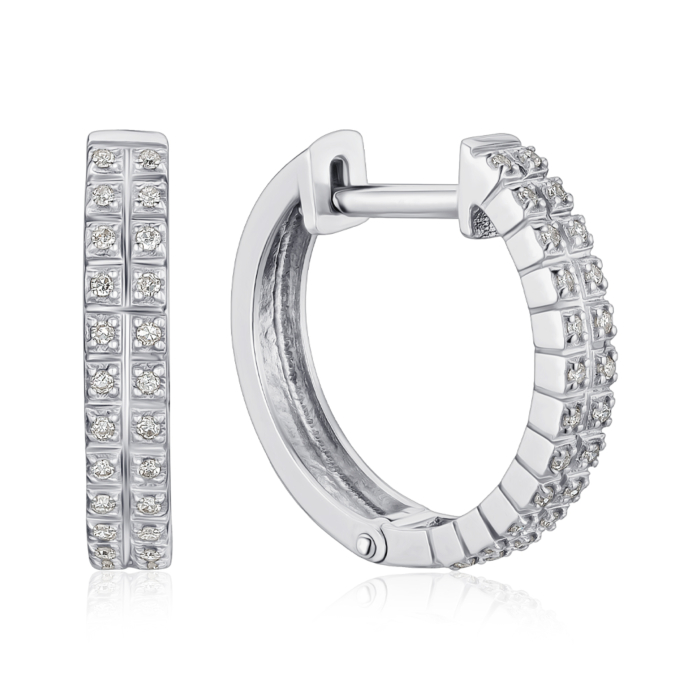 Золотые серьги с бриллиантами. Артикул P-520129/02/8007