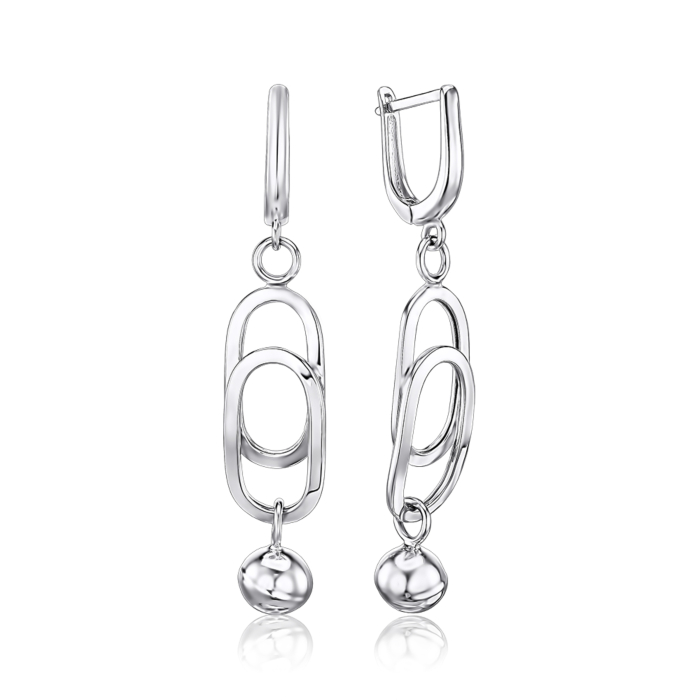 Золотые серьги без вставки. Артикул P-5337-E/02