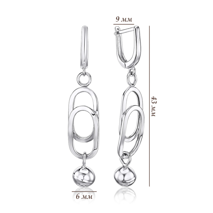 Золотые серьги без вставки. Артикул P-5337-E/02