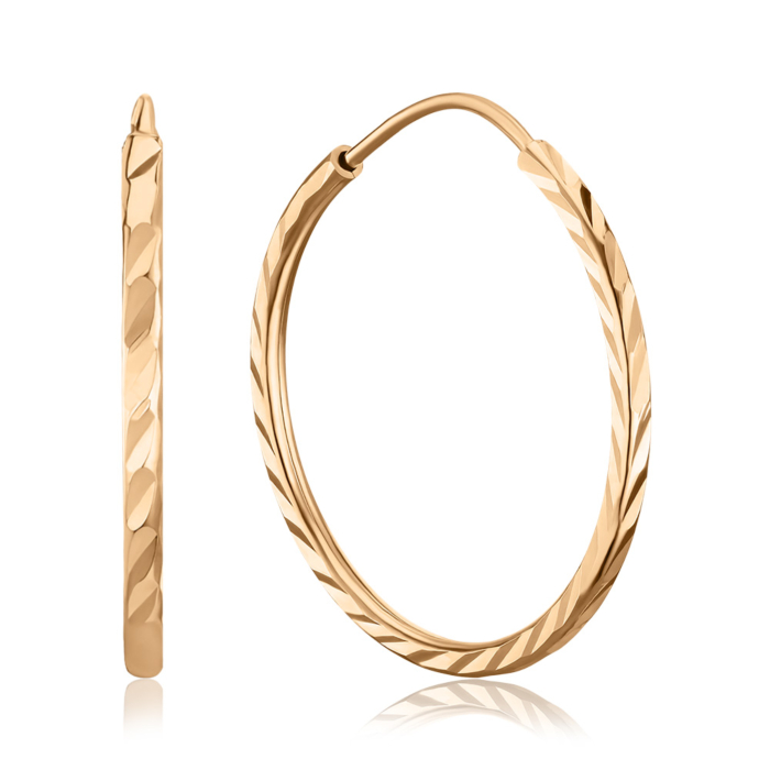 Золоті сережки-конго P-554-E/01