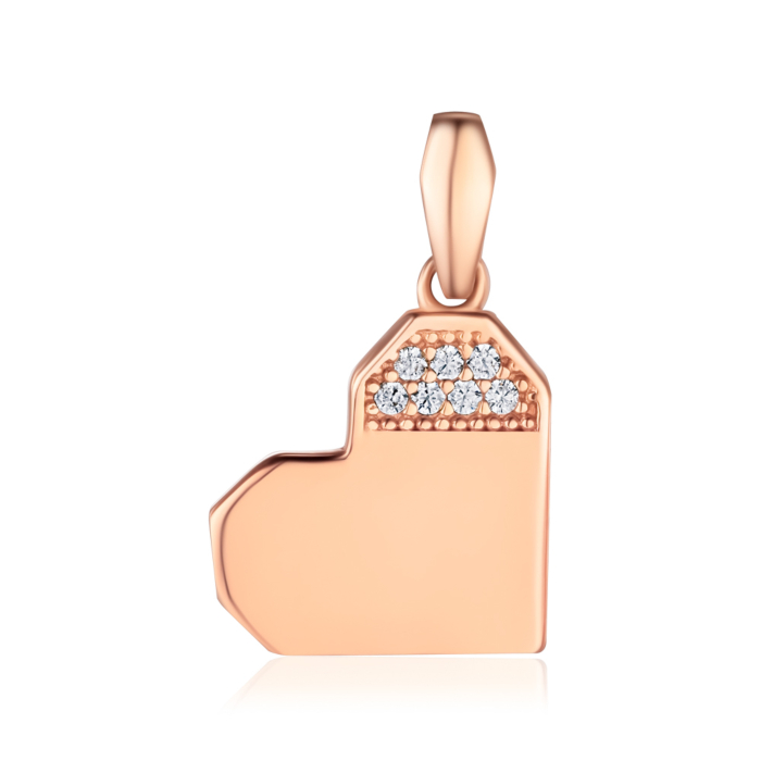 Золота підвіска з фіанітами. Артикул P-600-P/01/1