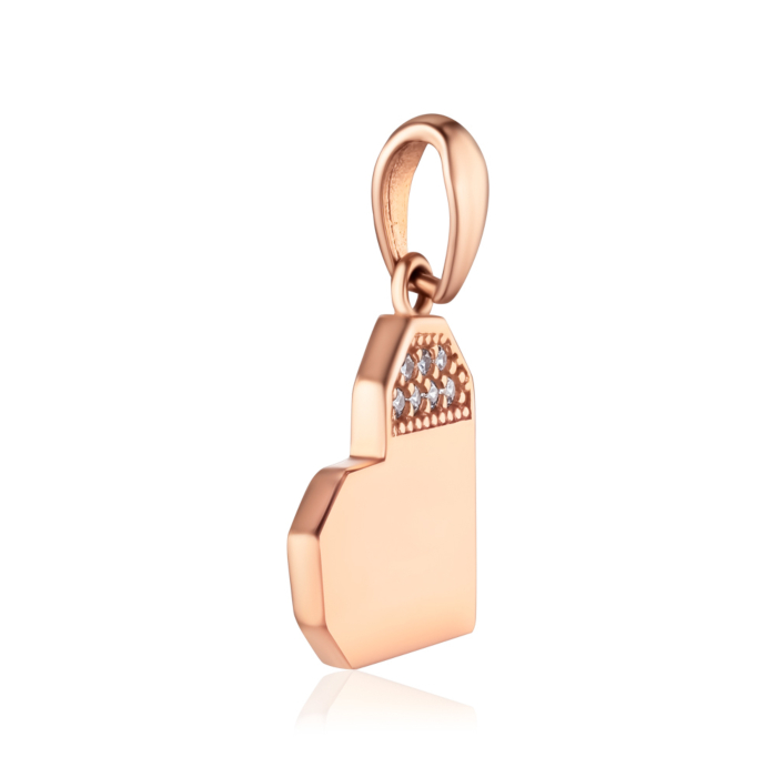 Золота підвіска з фіанітами. Артикул P-600-P/01/1