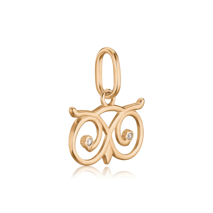 Золота підвіска з фіанітами P-616-P/01/1