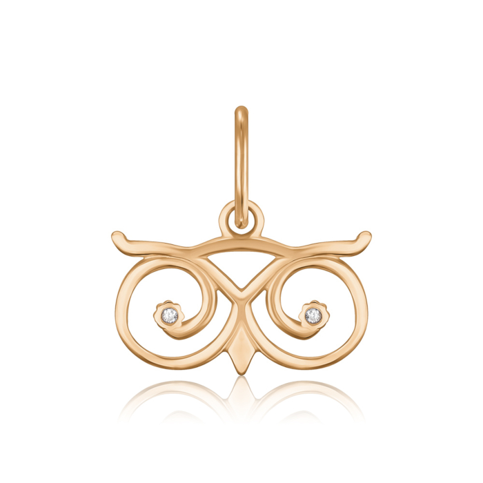 Золота підвіска з фіанітами P-616-P/01/1