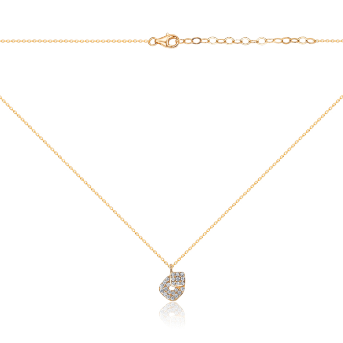 Золоте кольє з фіанітами P-672-K/01/1