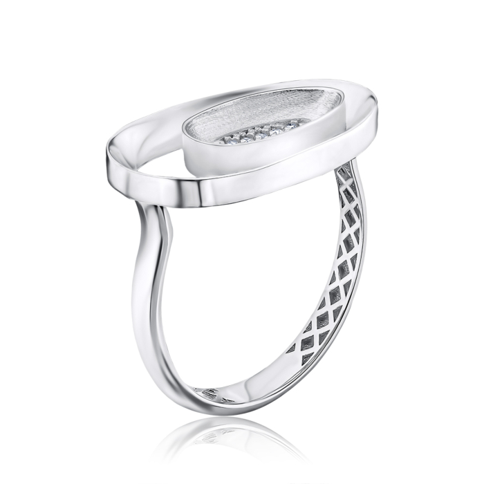 Золотое кольцо с фианитами P-7074-R/02/1