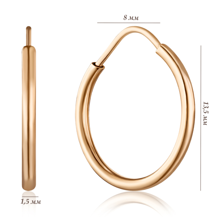 Золотые серьги. Артикул P-ER1009-E/01