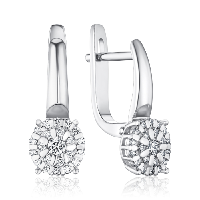 Золоті сережки з діамантами P-800102/02/11259