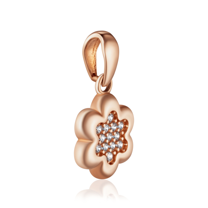 Золота підвіска з фіанітами. Артикул P-843-P/01/1