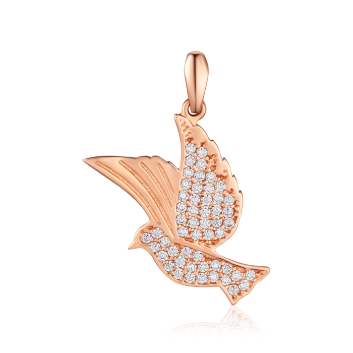 Золота підвіска з фіанітами. Артикул P-862-P/01/1