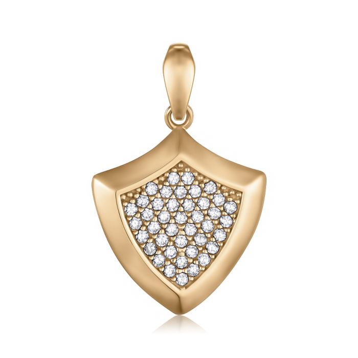 Золота підвіска з фіанітами. Артикул P-871-P/01/1