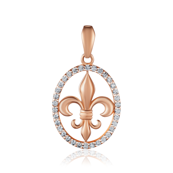 Золота підвіска з фіанітами. Артикул P-879-P/01/1