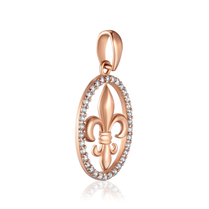 Золота підвіска з фіанітами. Артикул P-879-P/01/1