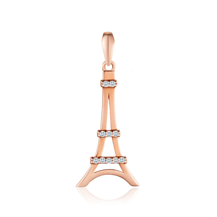 Золота підвіска з фіанітами. Артикул P-919-P/01/1