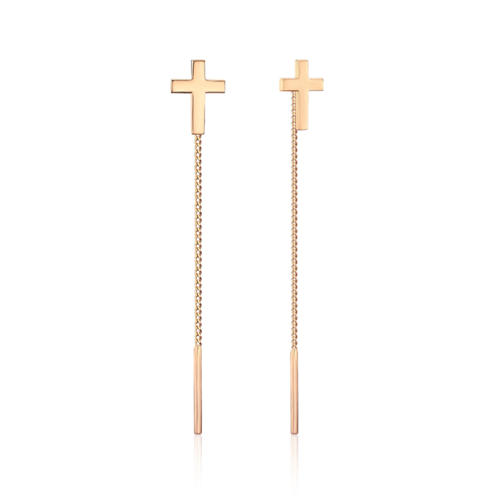 Золотые серьги-протяжки P-937-E/01