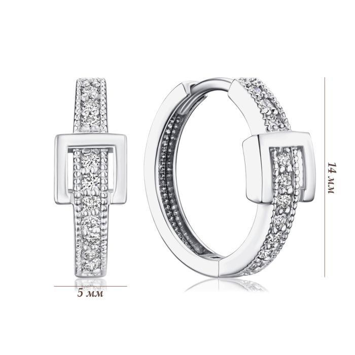 Золоті сережки з діамантами. Артикул P-DE00902/02/8582