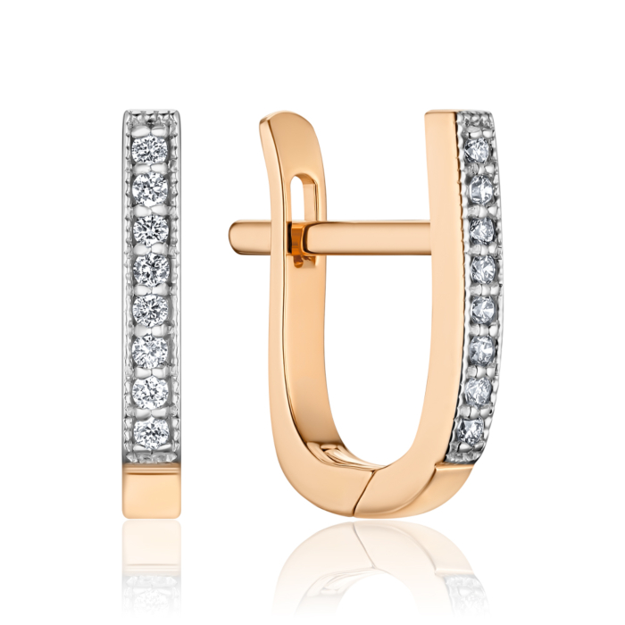 Золотые серьги с бриллиантами P-DE09040/01/8582