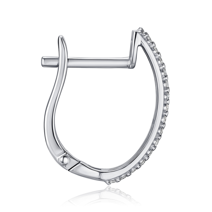 Золоті сережки з діамантами. Артикул P-DE09045/02/8007