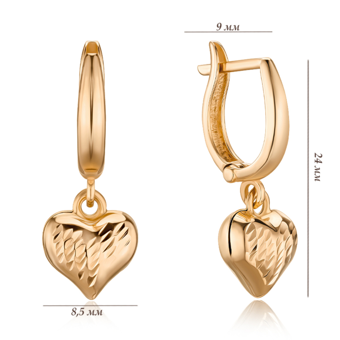 Золотые серьги P-E6020-E/01