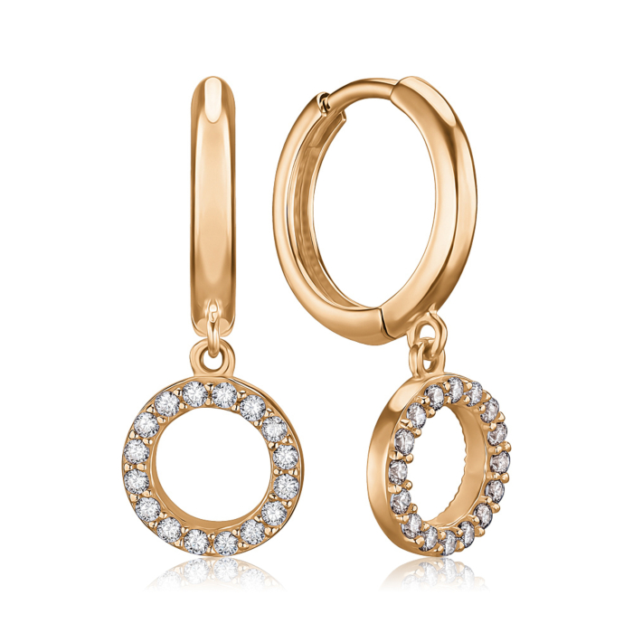 Золоті сережки з фіанітами P-EE0909-05-E/01/1