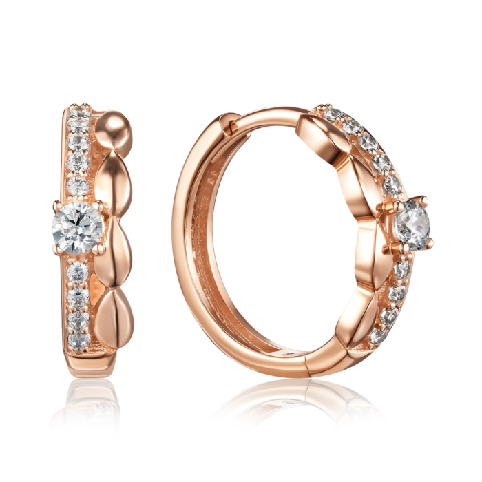 Золотые серьги с фианитами. Артикул P-EE0969-05-E/01/1