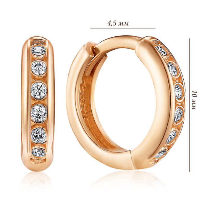 Золоті сережки-конго. Артикул P-EE1144-05-E/01/1