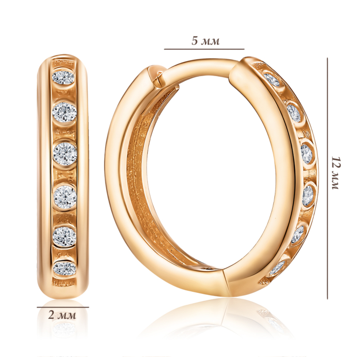 Золотые серьги. Артикул P-EE1145-05-E/01/1