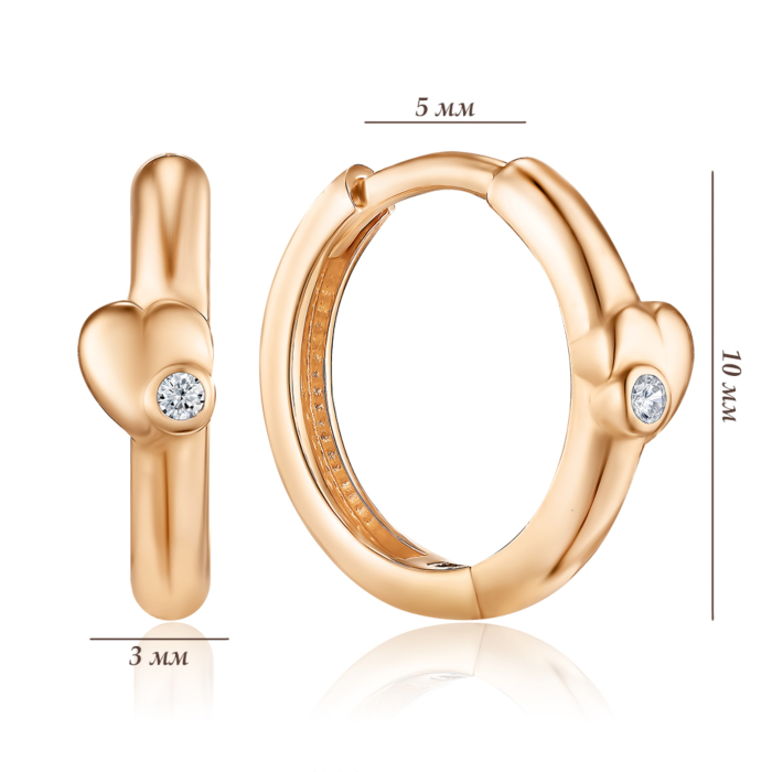 Золоті сережки-конго. Артикул P-EE1222-05-E/01/1