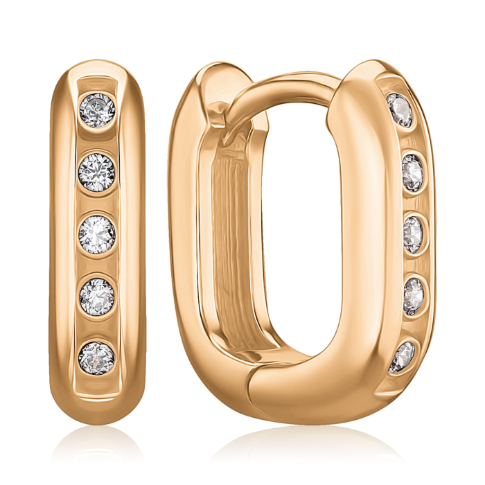 Золоті сережки з фіанітами P-EE1275-05-E/01/1