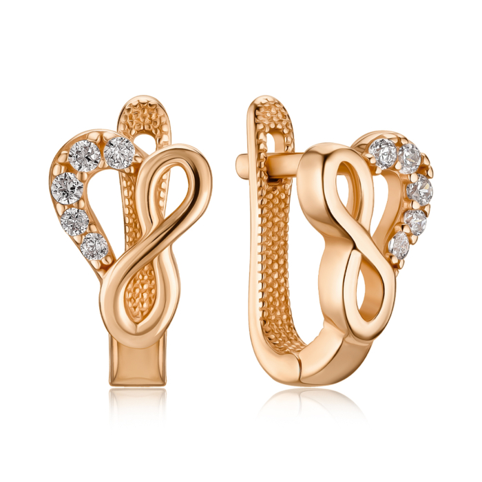 Золотые серьги с фианитами P-EJ0731-05-E/01/1