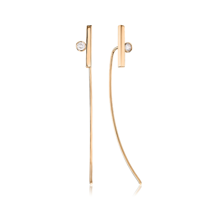 Золоті сережки з фіанітом P-EY02181-E/01/1