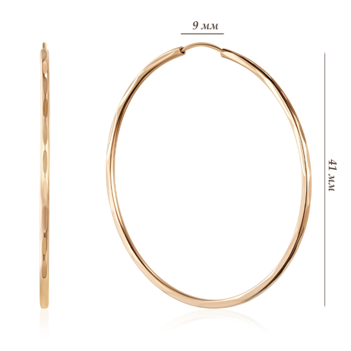 Золотые серьги-конго. Артикул P-EY04001-E/01