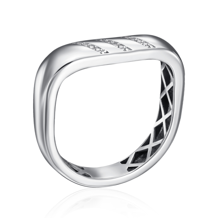 Золотое кольцо с фианитами. Артикул P-K-3079-R/02/1